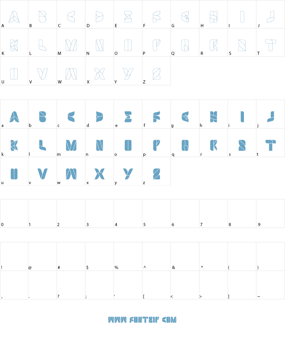 SWIMMER BROWSER Font Character